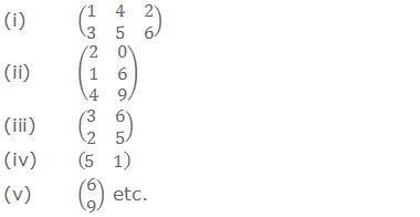 examples of matrices