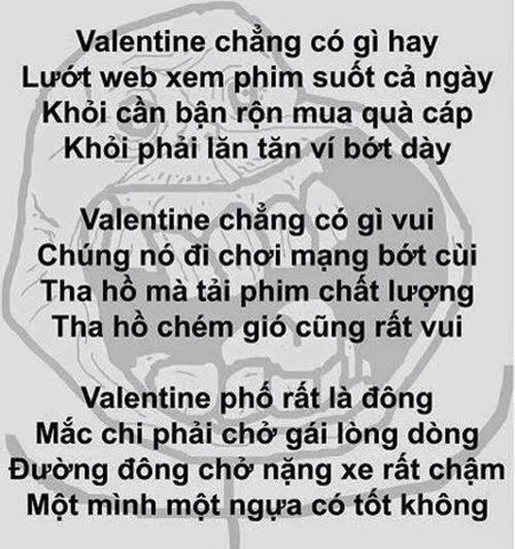 Thơ chế Valentine FA vui hay hài hước nhất