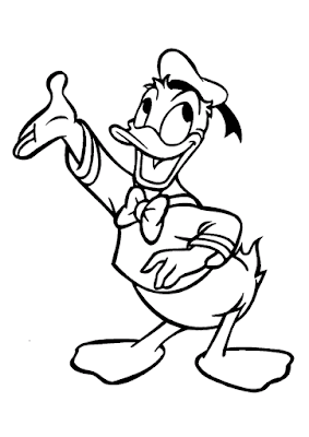  Gambar Mewarnai Donald Bebek Untuk Anak PAUD dan Taman Kanak-kanak Gambar Mewarnai Donald Bebek Untuk Anak PAUD dan TK