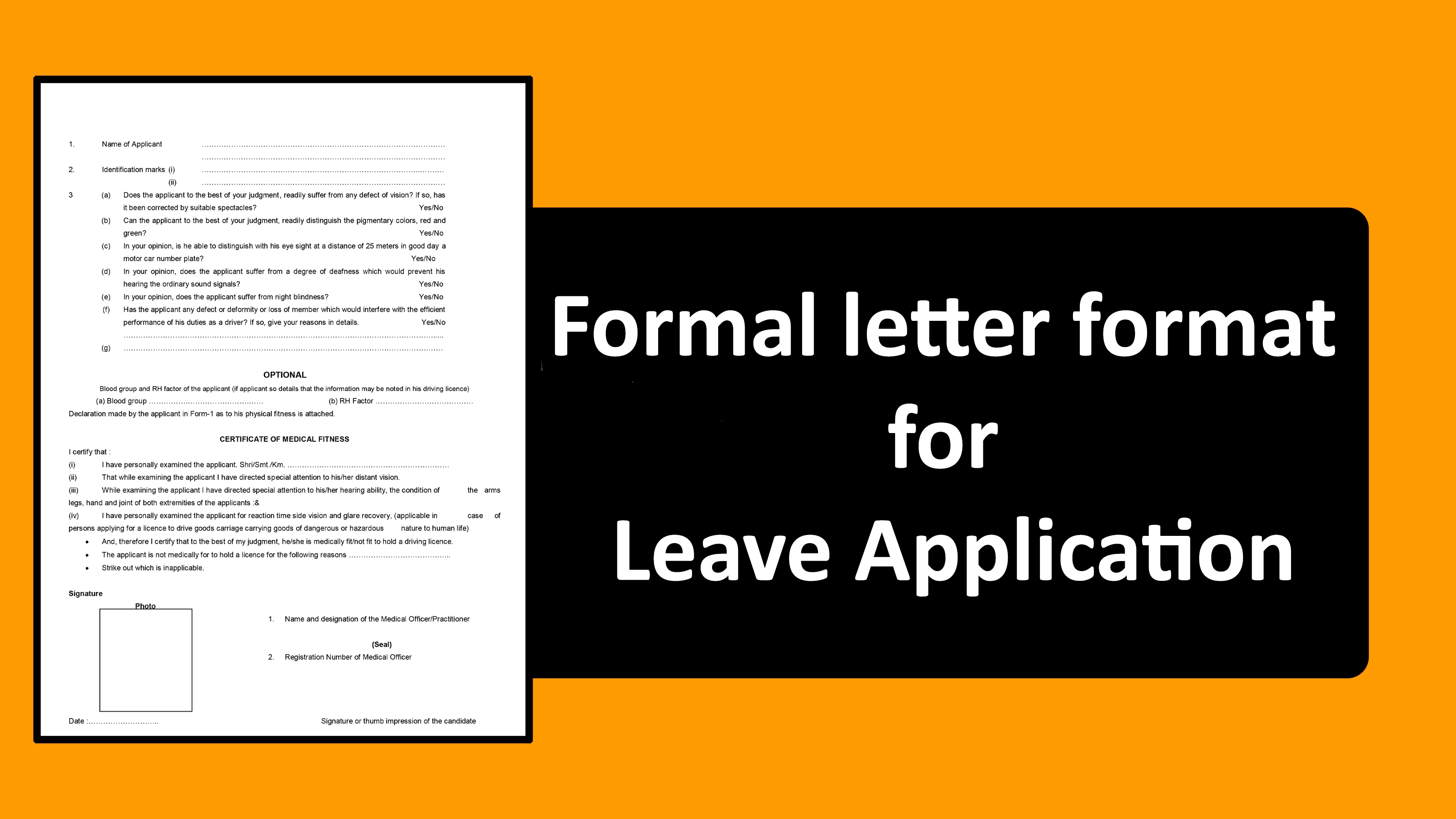 Formal letter format for Leave Application for School - Writing Instructions and Samples
