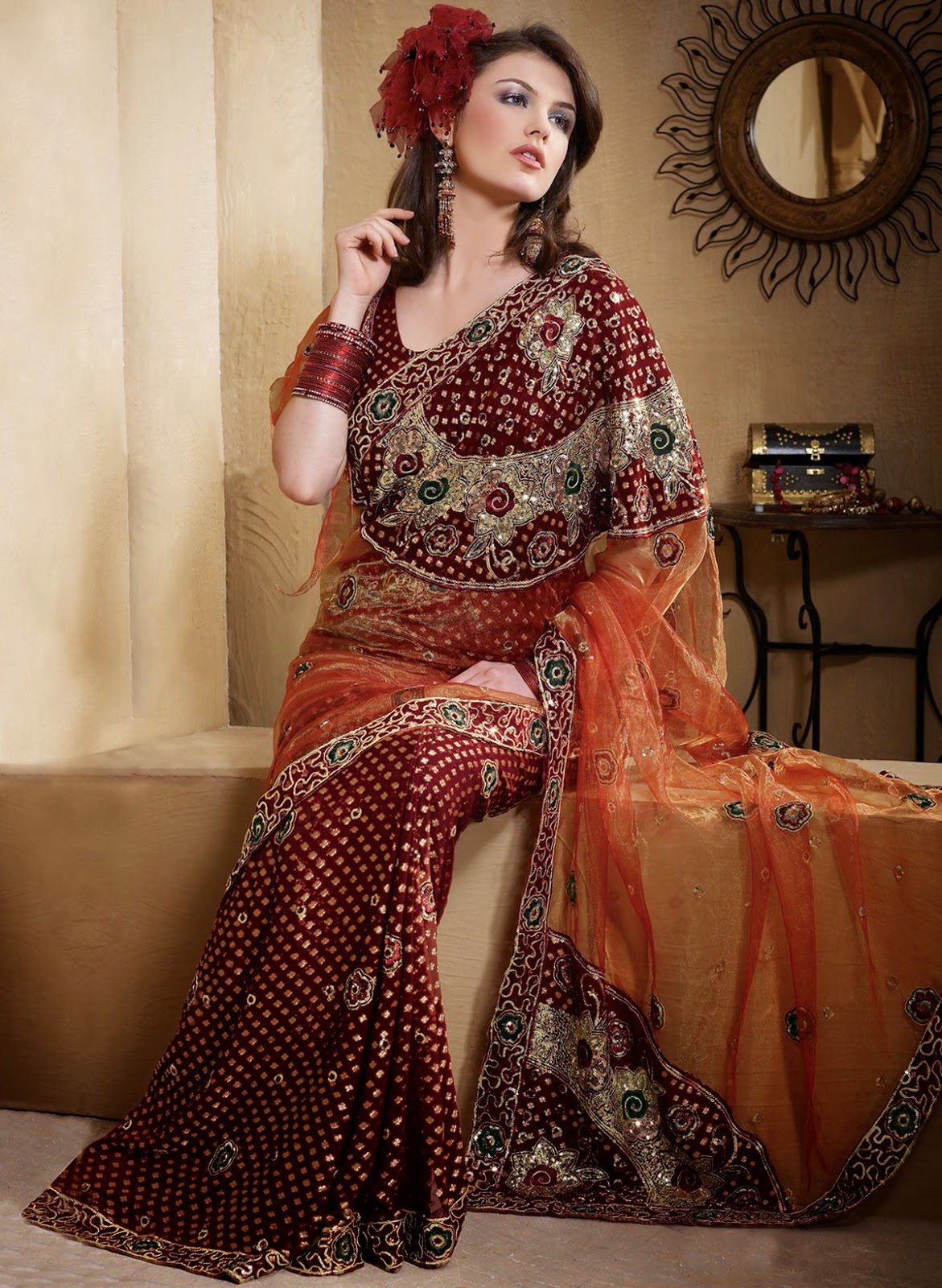  Net Sequins Wedding Collection Sarees