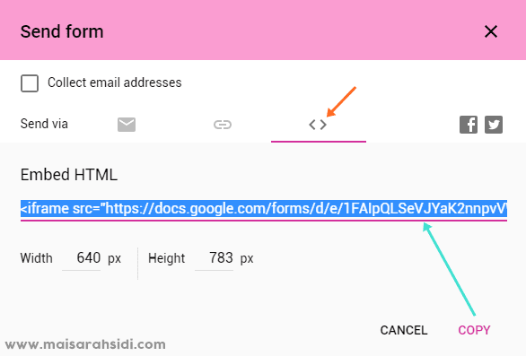 Cara Letak Google Form Dalam Blog Maisarahsidi Com