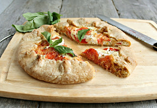 Tomato, Goat Cheese and Basil Galette