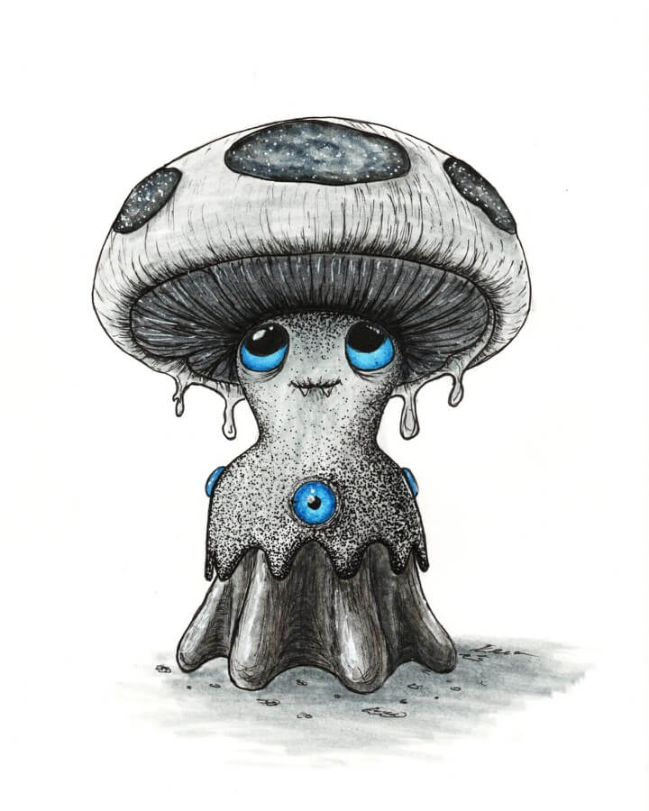 06-A-three-eyed-being-Creature-Drawings-Elena-www-designstack-co