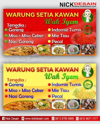 Contoh Desain banner Spanduk Cafe - Restoran | Percetakan Murah dan Desain Online Tanjungbalai