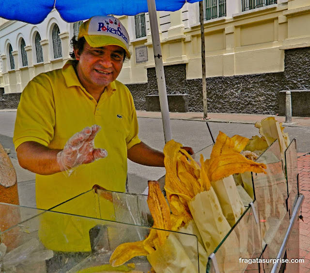 Patacones, petisco típico da Colômbia