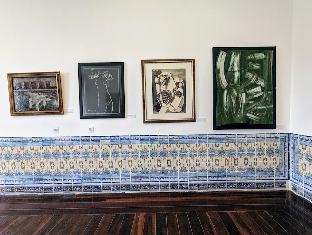 Modern art and azulejos at Museu Francisco Tavares Proença, Jr. in Castelo Branco