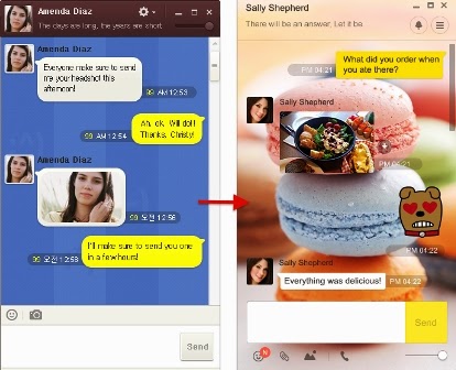 KakaoTalk for Windows UI Before and After