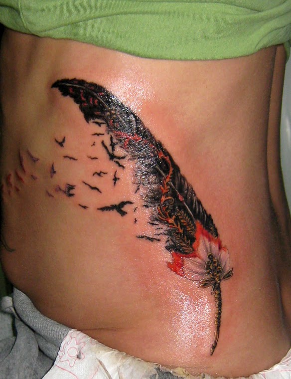eagle feather tattoo. GOTHIC EAGLE FEATHER