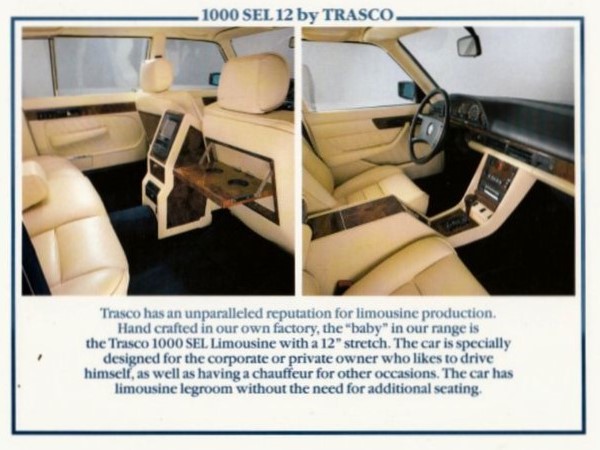 Mercedes Benz 1000 SEL 12 (W 126) Stretch Limousine by Trasco-Bremen Interieur
