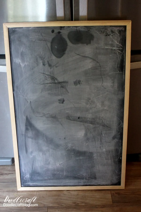 Old chalkboard rescued from the dumpster