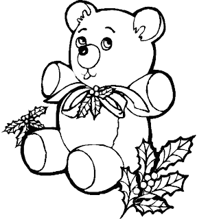 Christmas Teddy Coloring Gift