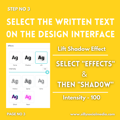 How to add Shadow Effect for Text in CANVA? Graphic Design
