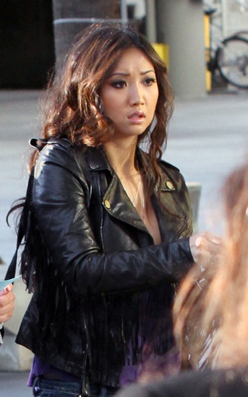 Brenda Song was spotted at the Staples Centre in Los Angeles California