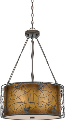 Quoizel MC844CRC Mica 3 Light Pendant Fixture Renaissance Copper