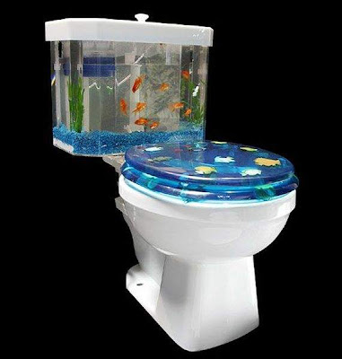 Creative flush toilet Aquarium