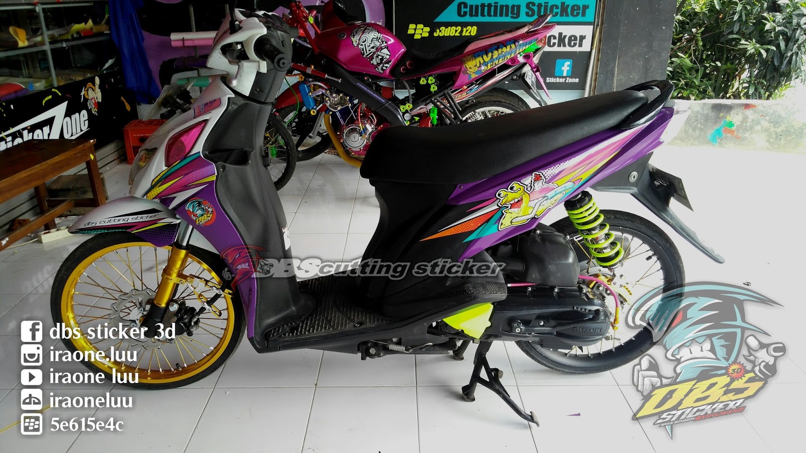 Cutting Sticker 3d Suzuki Nex Modifikasi Streetracing Mothai