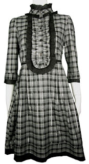 Korean Style Fall Winter Tartan Dress