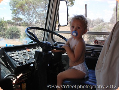 Jireh "driving" the bus