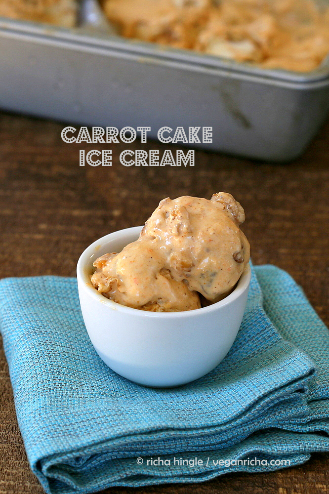 Carrot Cake Ice cream with Cashew Sour cream, and Ginger Molasses ...