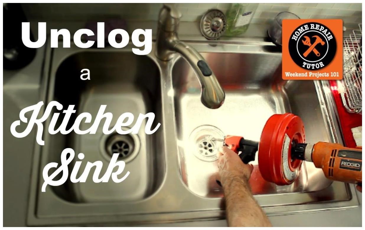 6 Kitchen Sink Drain Repair How to Unclog a Kitchen Sink Drain Home Repair Tutor Kitchen,Sink,Drain,Repair