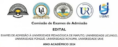 Baixar Edital UP, UniSave, UniLicungo, UniPúnguè 2024 em PDF