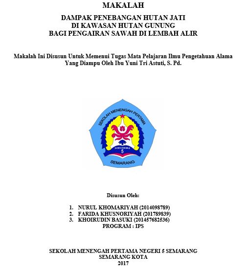 Format Contoh Cover Makalah Yang Baik Dan Benar