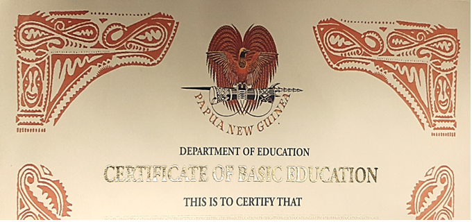 Lost PNG School Certificates, Diplomas, Certificate Replacement and Statement of Results