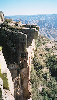 rocks overhanging Copper Canyon