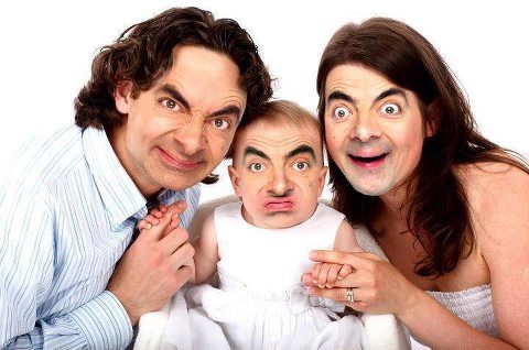 funny mr bean faces head swap pictures