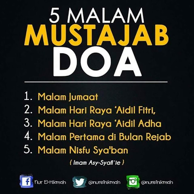 5 Malam Mustajab Doa!