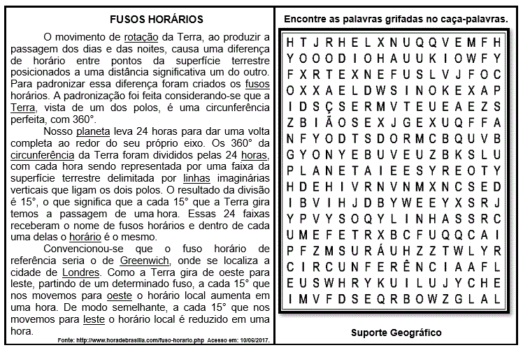 Suporte Geográfico - 15 Caça-palavras de geologia em PDF grátis Link