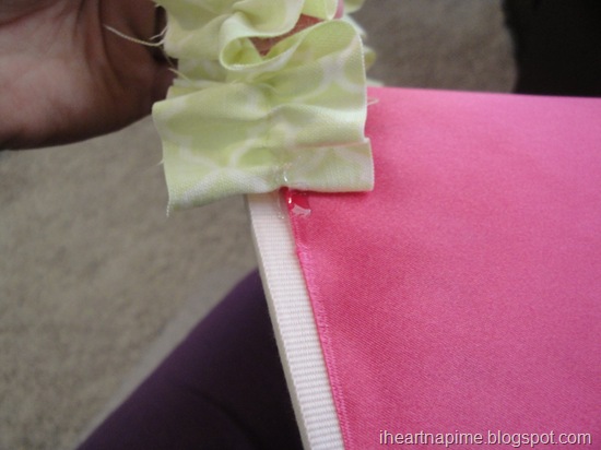 adding trim to a lamp shade