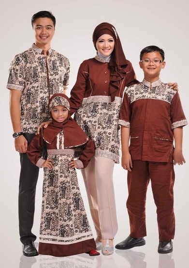 Contoh Baju  Batik  Muslim Anak  Perempuan dan Laki  laki  