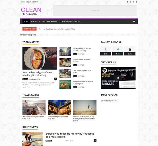 cleanmagazine awesome free magazine template