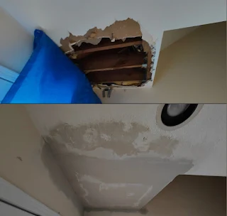Carrigan Painting portfolio image of water damage ceiling repair