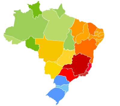 mapa do brasil estados. Quando algum estado é clicado