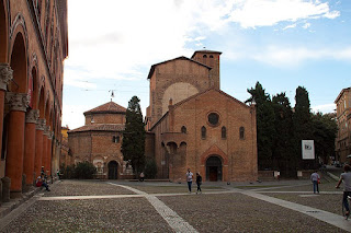 The Piazza Santo Stefano in Bologna, looking towards the church of the Holy Sepulchre