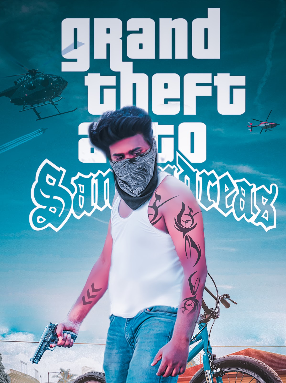 Moovendhan poster editing gta