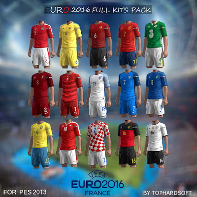 PES 2013 Euro 16 Full Kits Pack (24 Teams) By TopHardSoft