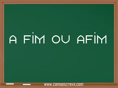 Resultado de imagem para imagem de afim de ou afim?