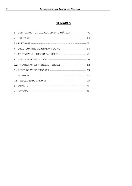 APOSTILA DE INFORMÁTICA PARA CONCURSOS PÚBLICOS