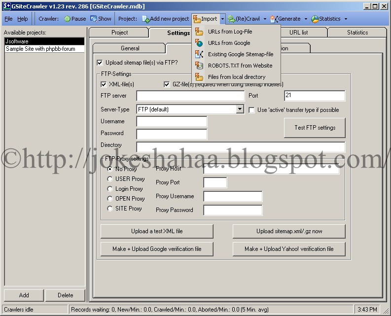 GSiteCrawler_Sitemap_Generator_for_Google_Yahoo!_MSN_Import