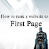 Rank your Website to First Page