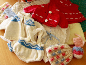 Vintage doll knitted clothes