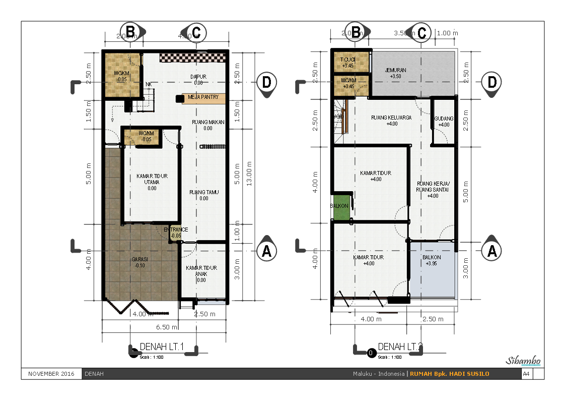 Denah Rumah  Minimalis  Ukuran  7x7  Top Rumah 