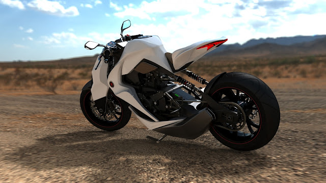 2012 Hybrid motorcycle concept HD Wallpaper