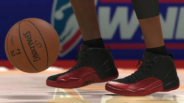 NBA 2K24 Air Jordan 12 Shoes (Flu Game)