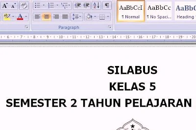 Silabus Kelas 5 SD/MI Semester 2 Kurikulum 2013