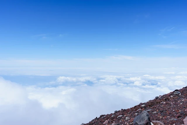 富士山～富士宮口8.5合目付近からの景色